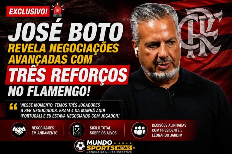 José Boto fala sobre negociações do Flamengo por três reforços.