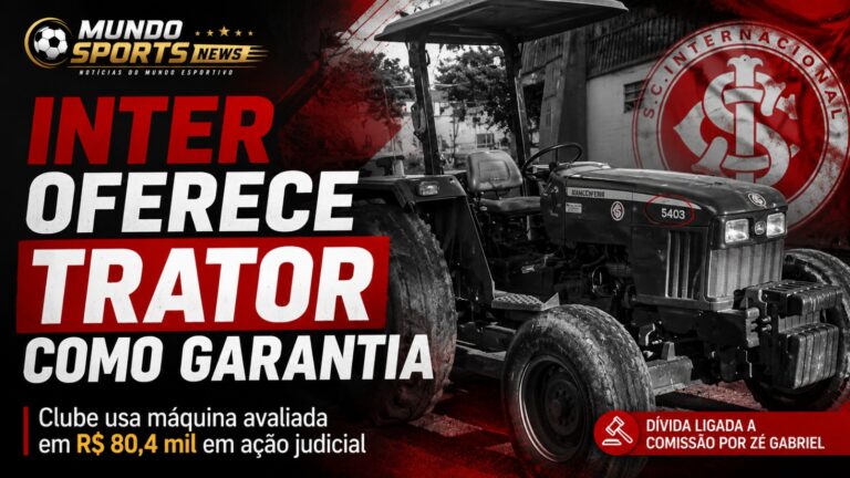 Trator agrícola oferecido pelo Internacional como garantia em processo judicial envolvendo cobrança de comissão.