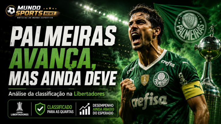 Jogadores do Palmeiras comemoram classificação para as quartas de final da Copa Libertadores após vitória sobre o Cerro Porteño.