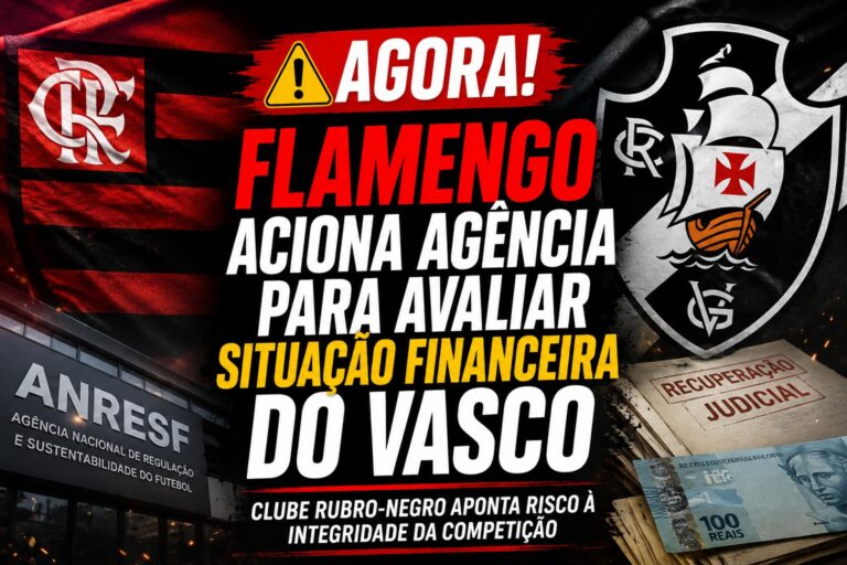 Escudos de Flamengo e Vasco em destaque após novo questionamento envolvendo a situação financeira vascaína.