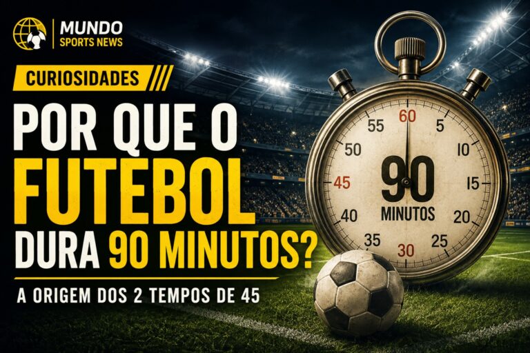 Ilustração sobre a origem dos 90 minutos nas partidas de futebol