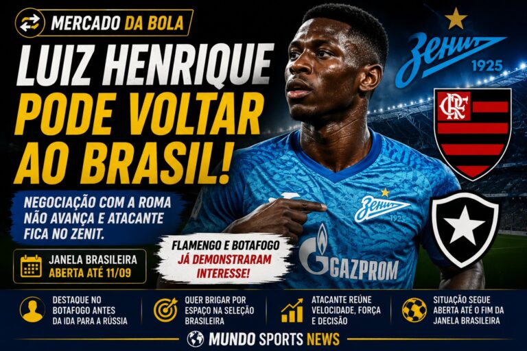 Luiz Henrique pode voltar ao futebol brasileiro nesta janela de transferências